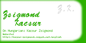 zsigmond kacsur business card